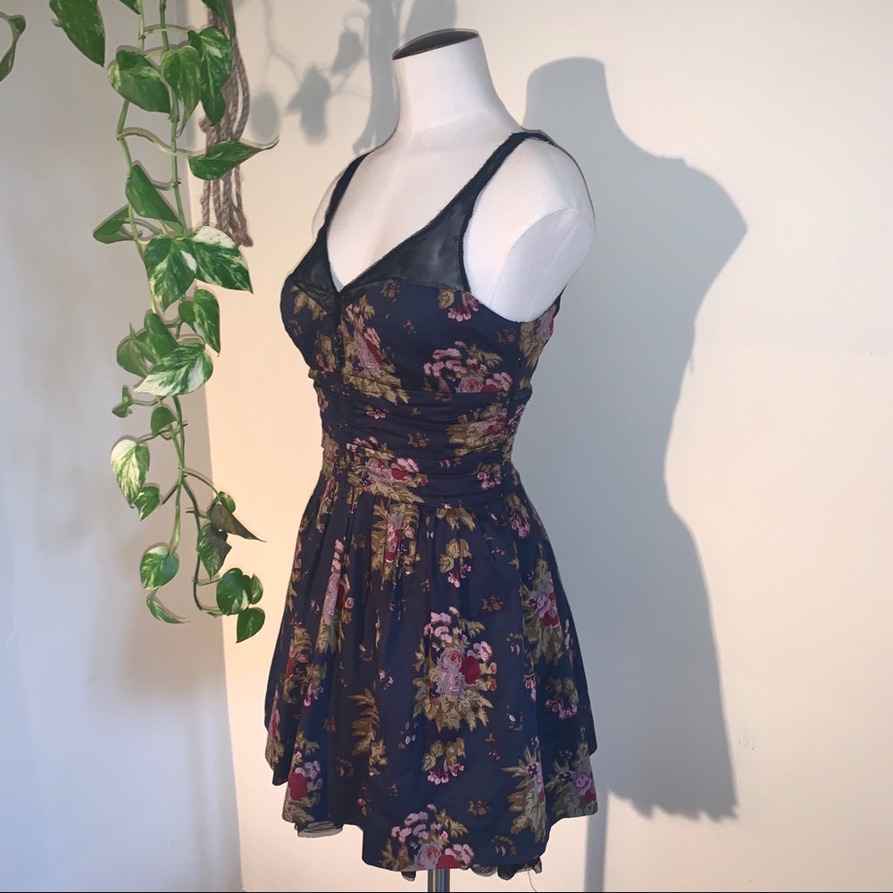 Free People Floral Print Fit and Flare Party Dress